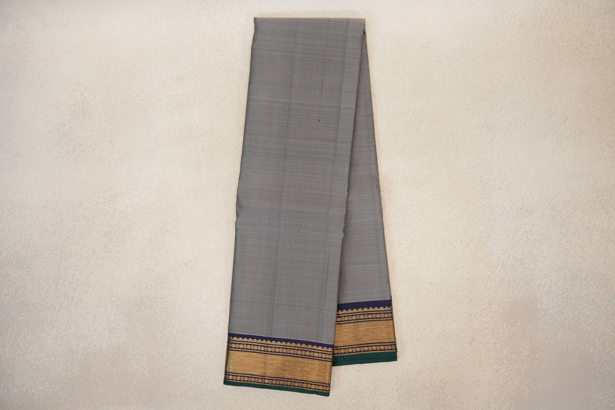 Olive Grey Vintage Kanjivaram Silk Saree online