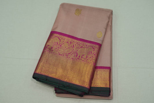 Baby pink kanchipuram silk saree