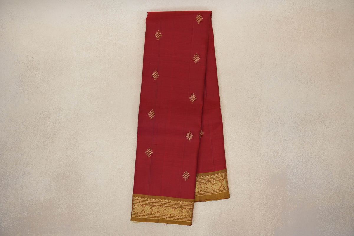 Deep Red vintage kanjivaram saree online