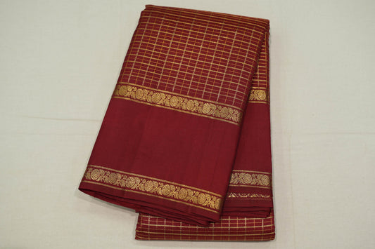 Maroon vintage kanchipuram silk saree