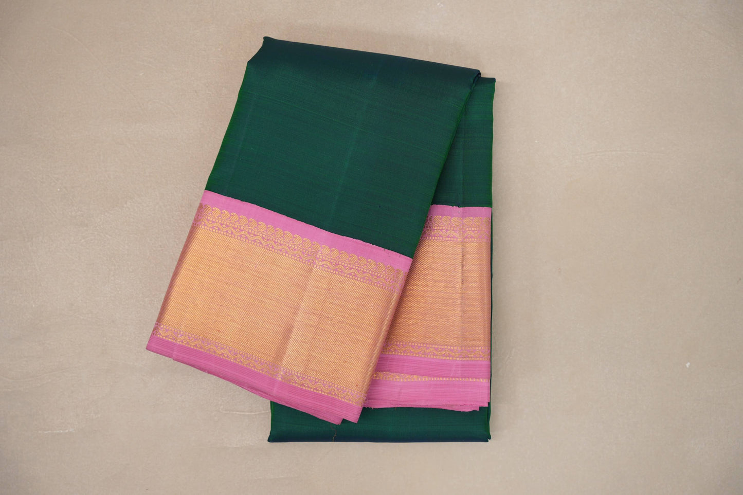 Dual Tone Peacock Green and Violet Vintage Kanjivaram Silk Saree by Shreenivas Silks PSSR019373