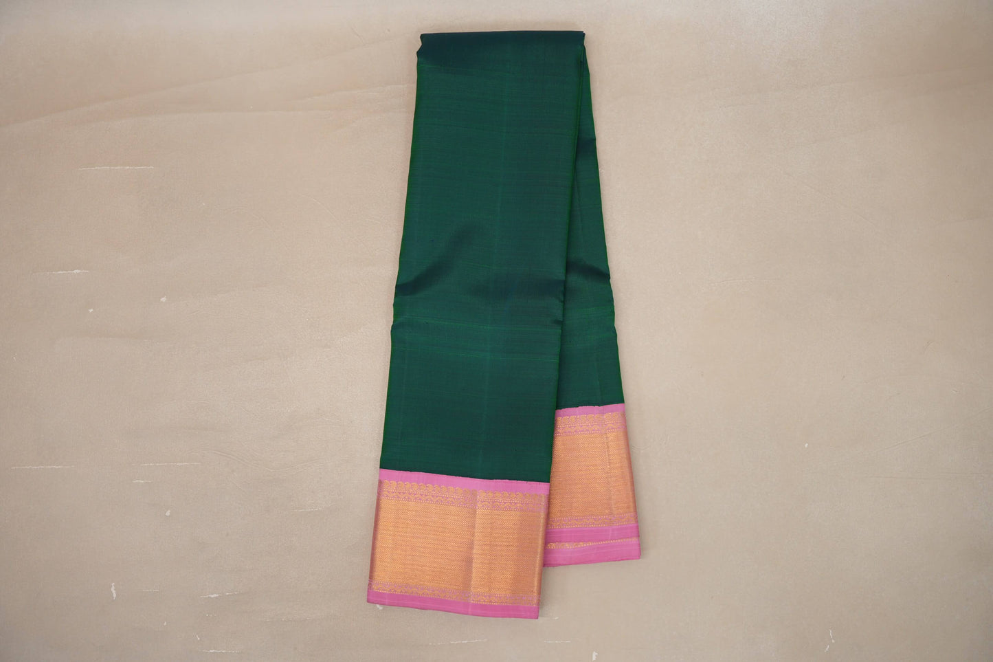 Dual Tone Peacock Green and Violet Vintage Kanjivaram Silk Saree by Shreenivas Silks PSSR019373