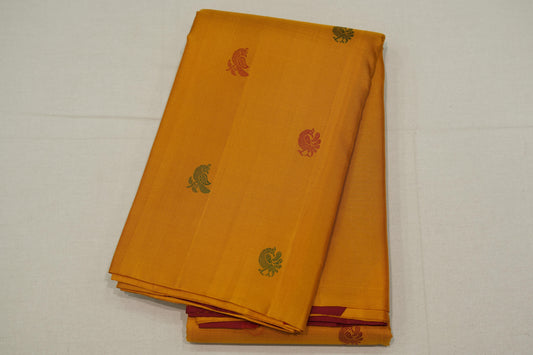 Mustard kanchipuram silk saree