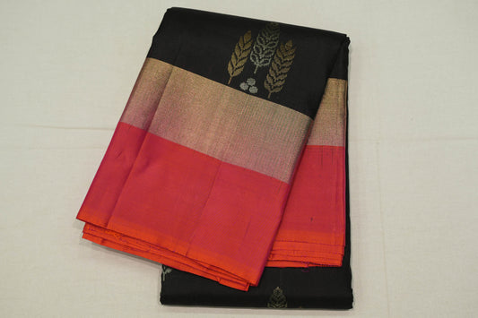 Black light weight kanchipuram silk saree