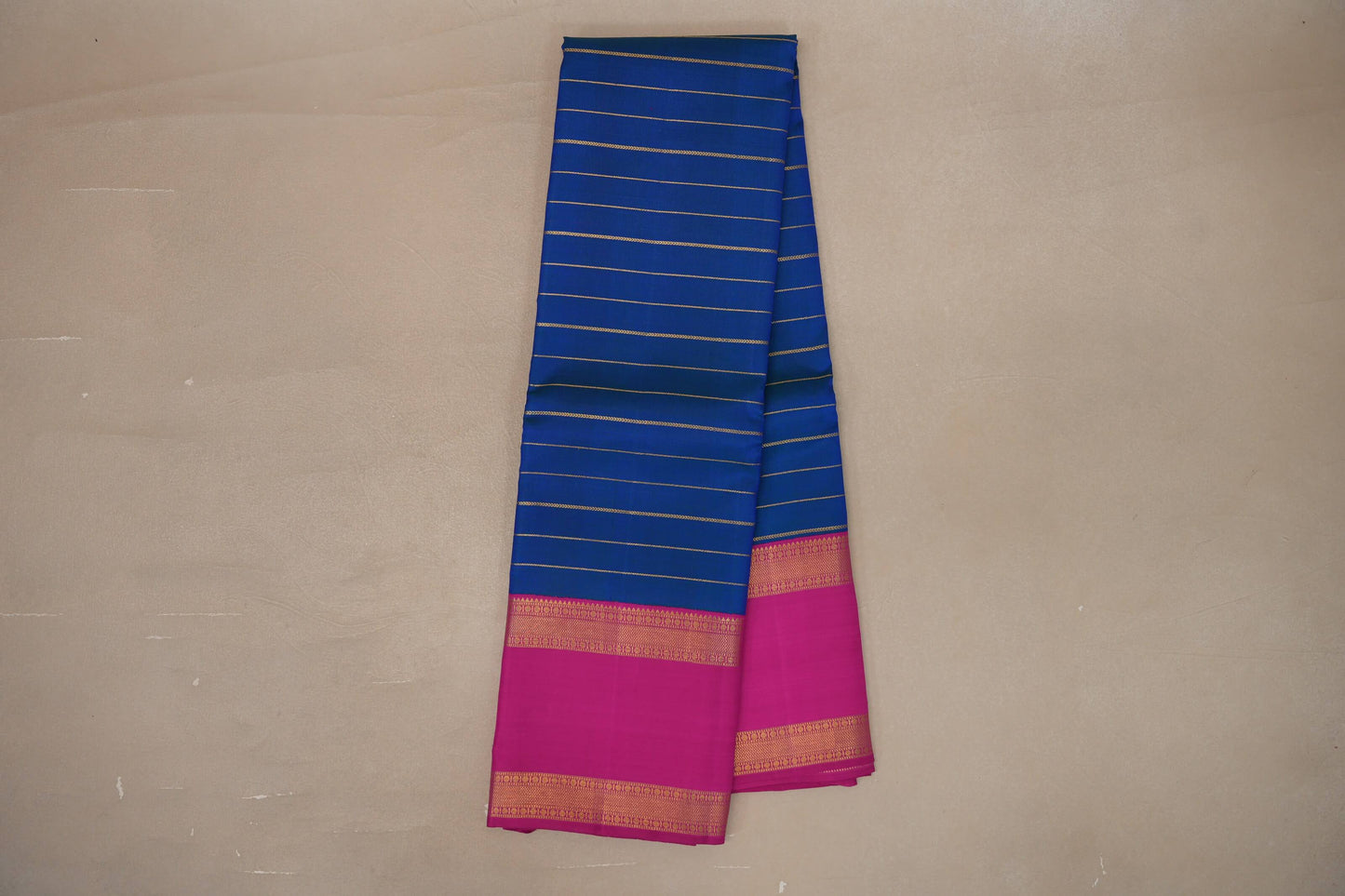 Dual Tone Green and Classic Blue Vintage Kanjivaram Silk Saree by Shreenivas Silks PSSR019379
