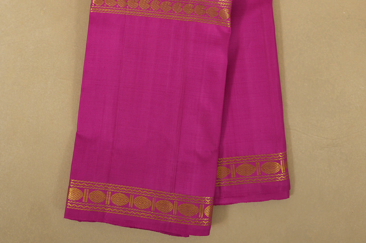 Magenta with Pink Vintage Kanjivaram Silk Saree border