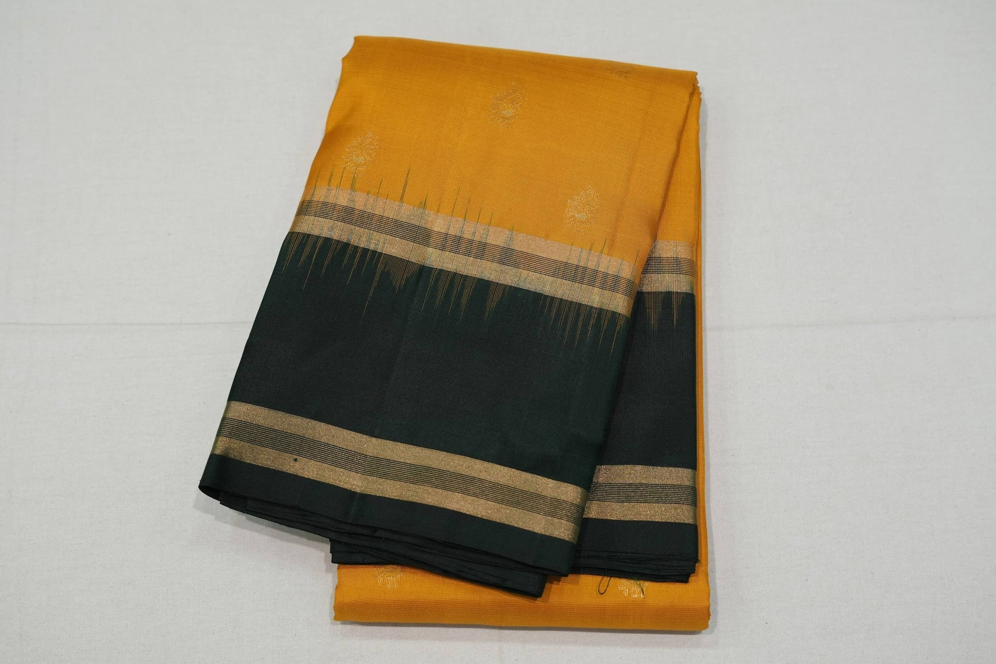 Mustard light weight kanchipuram silk saree