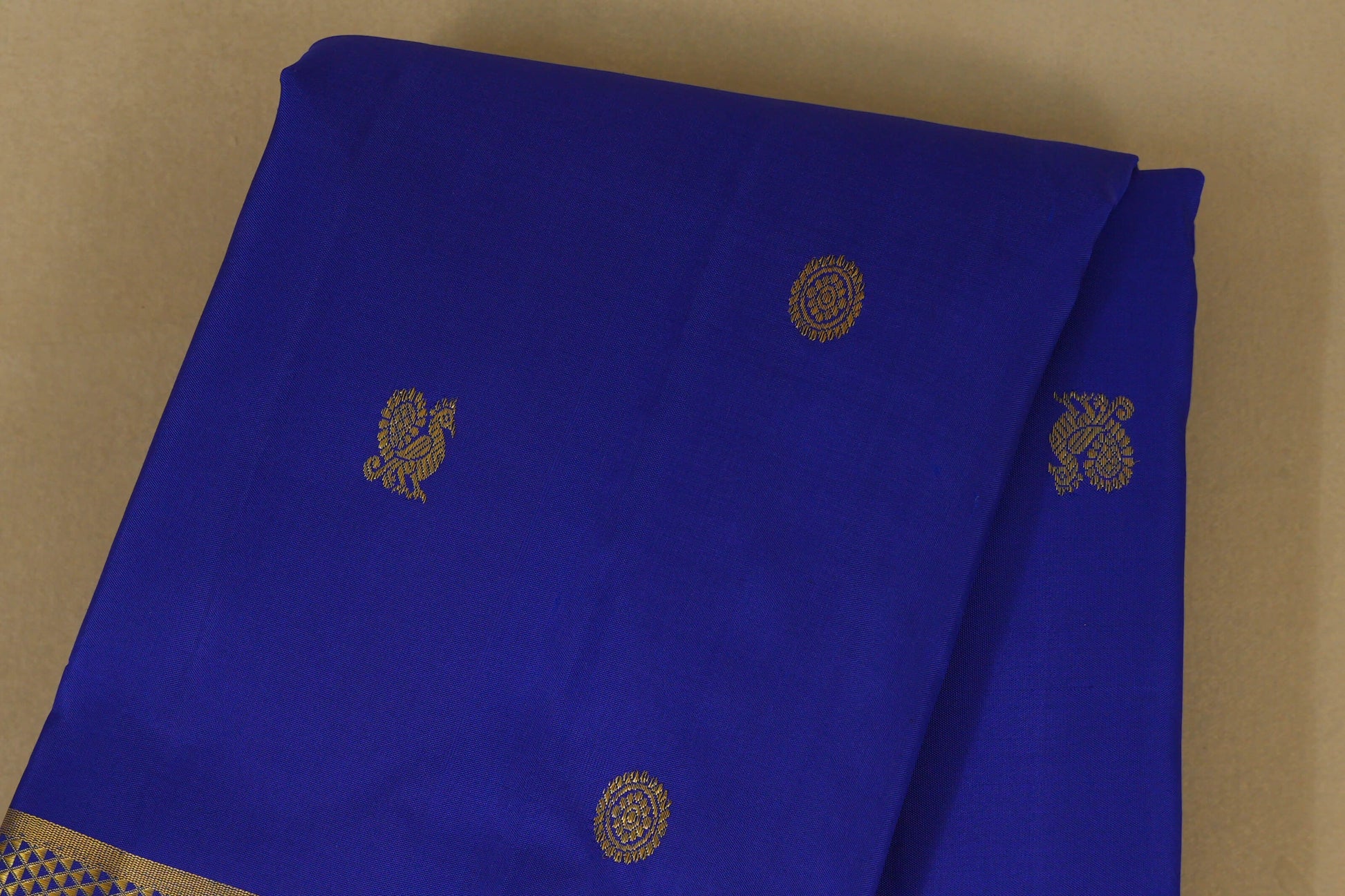 Royal Blue Vintage Kanjivaram Silk Saree body