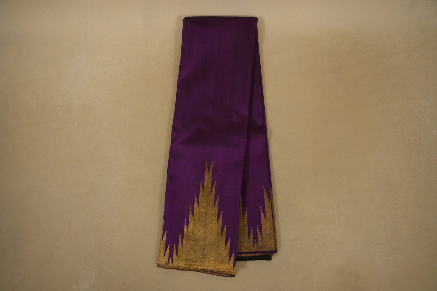 Online Magenta with Tissue Temple Borders Vintage Kanjivaram Silk Saree