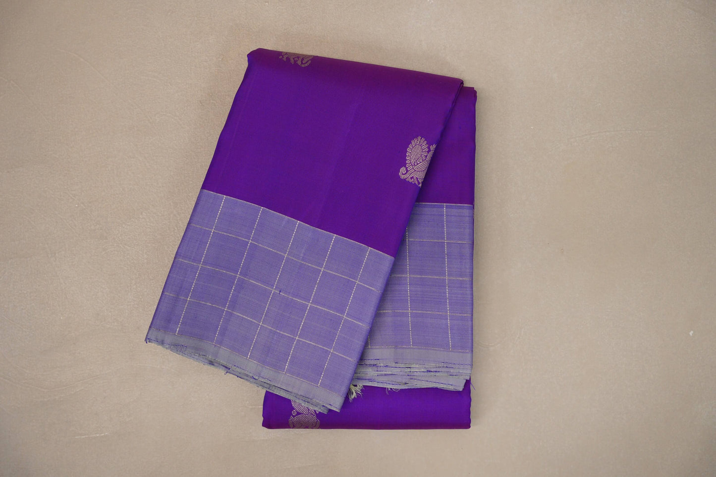 Dual Tone of Purple and Violet Vintage Kanjivaram Silk Saree by Shreenivas Silks PSSR019388