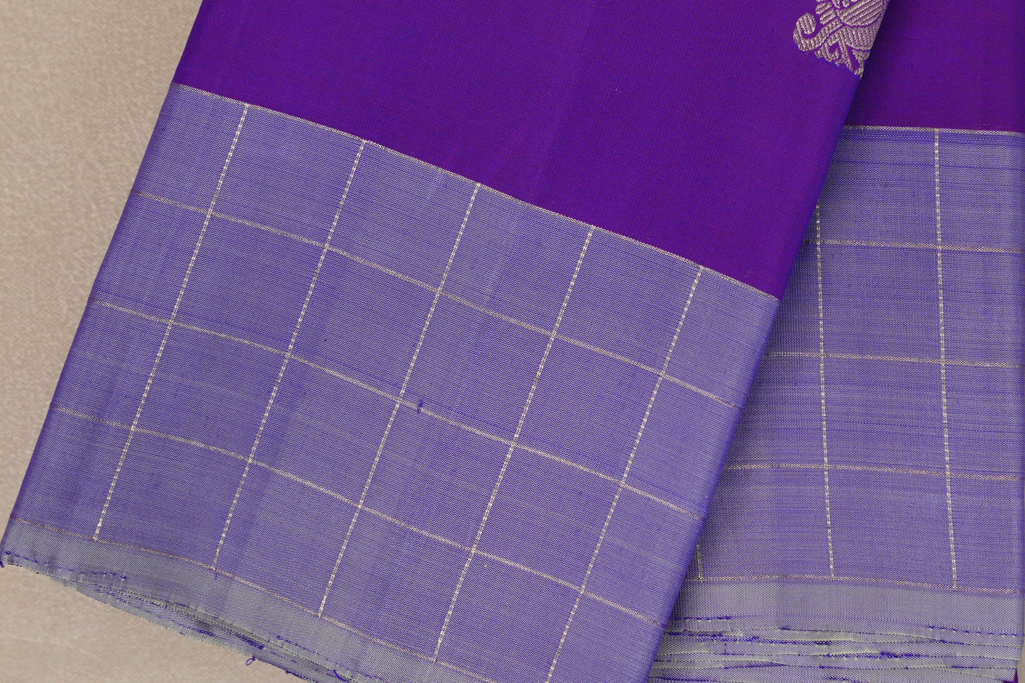 Dual Tone of Purple and Violet Vintage Kanjivaram Silk Saree by Shreenivas Silks PSSR019388