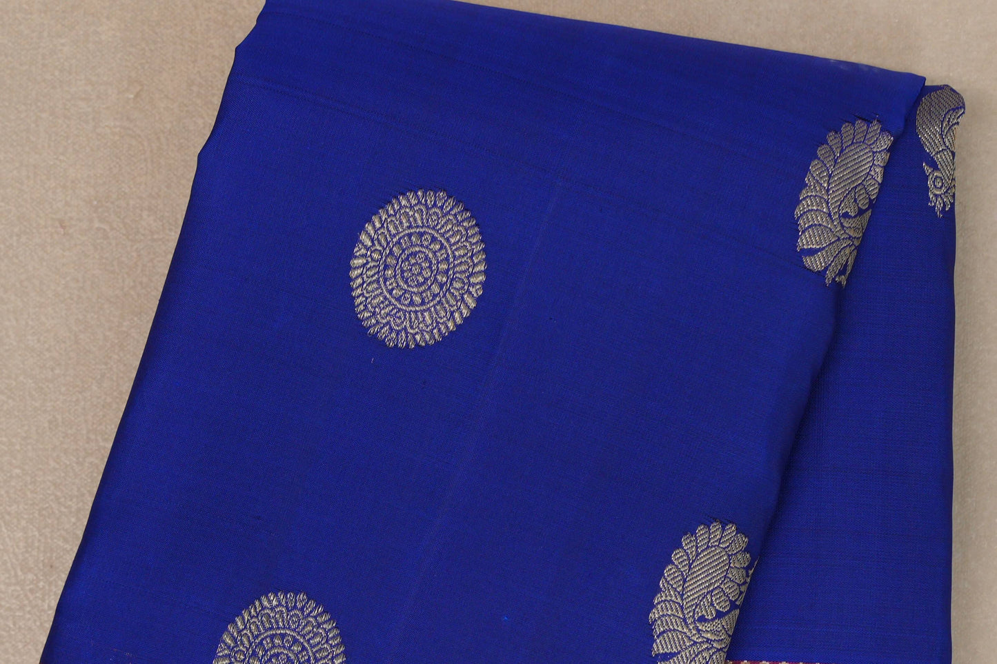Deep blue Vintage Kanjivaram Silk Saree by Shreenivas Silks PSSR019391
