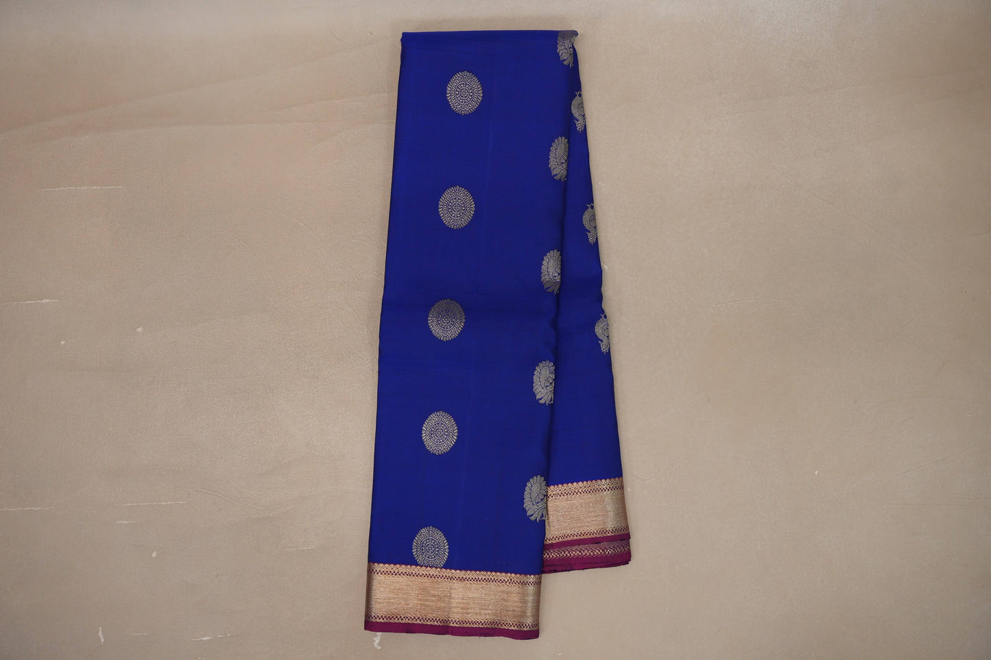 Deep blue Vintage Kanjivaram Silk Saree by Shreenivas Silks PSSR019391