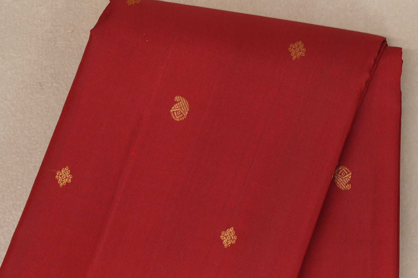 Deep Reddish Maroon Vintage Kanjivaram Silk Saree by Shreenivas Silks PSSR019392