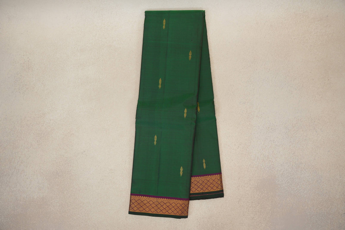  Forest Green Vintage Kanjivaram Silk Saree online