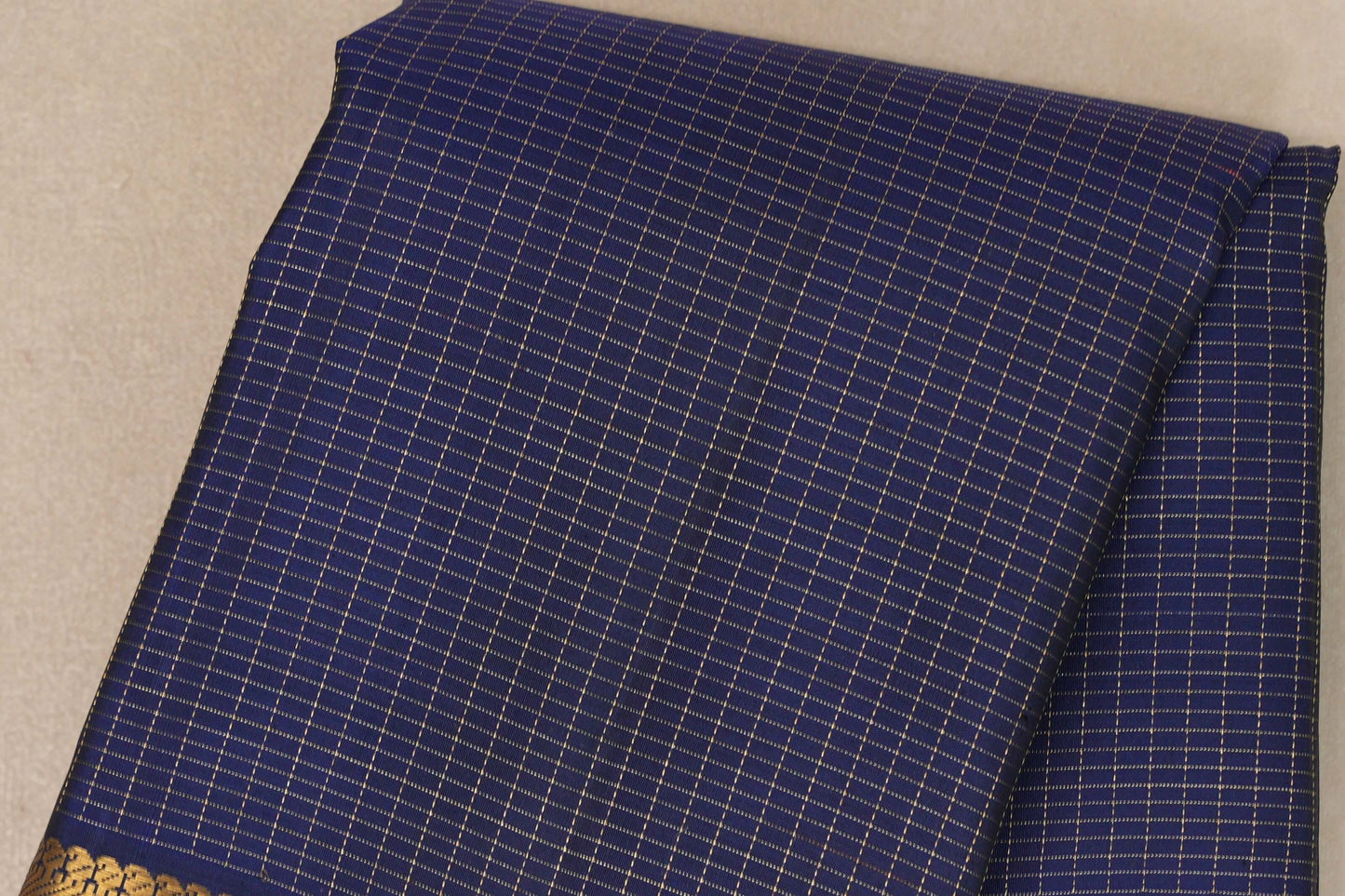Deep blue Vintage Kanjivaram Silk Saree by Shreenivas Silks PSSR019394