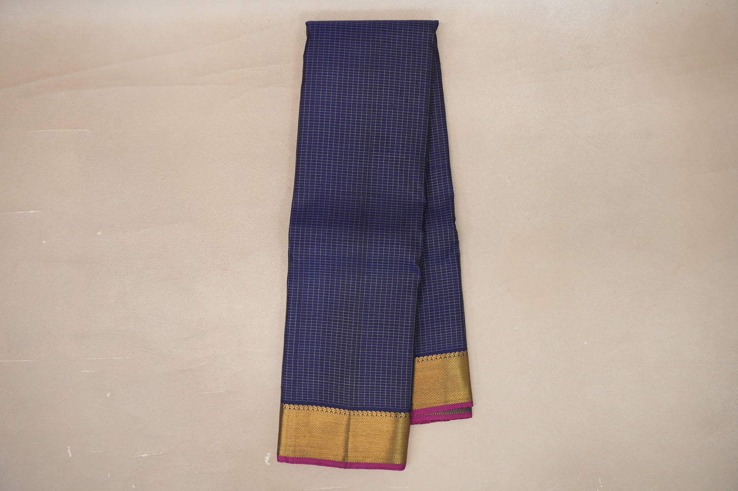 Deep blue Vintage Kanjivaram Silk Saree by Shreenivas Silks PSSR019394