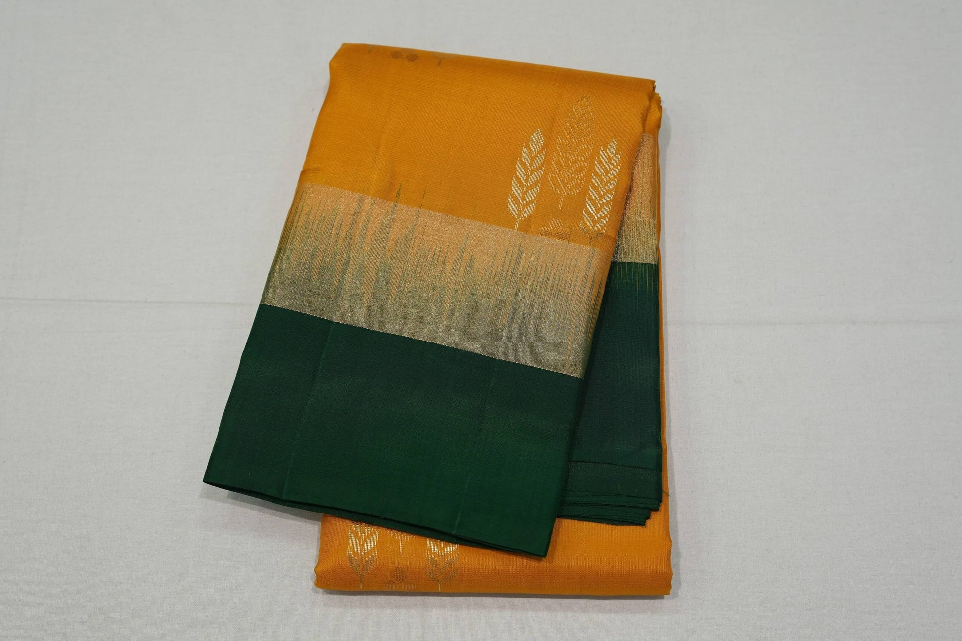 Mustard light weight kanchipuram silk saree