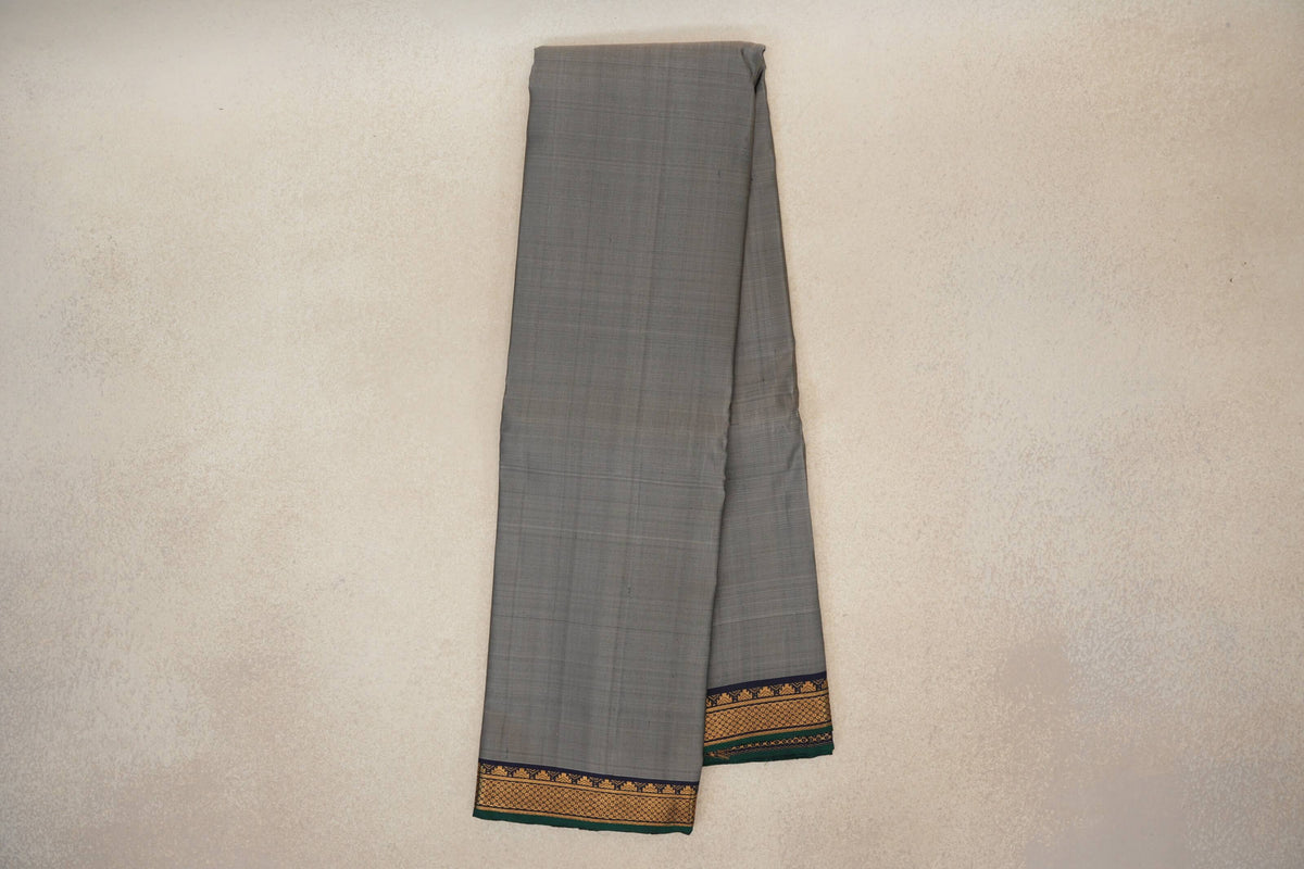 Silver Grey vintage Kanjivaram Silk Saree online