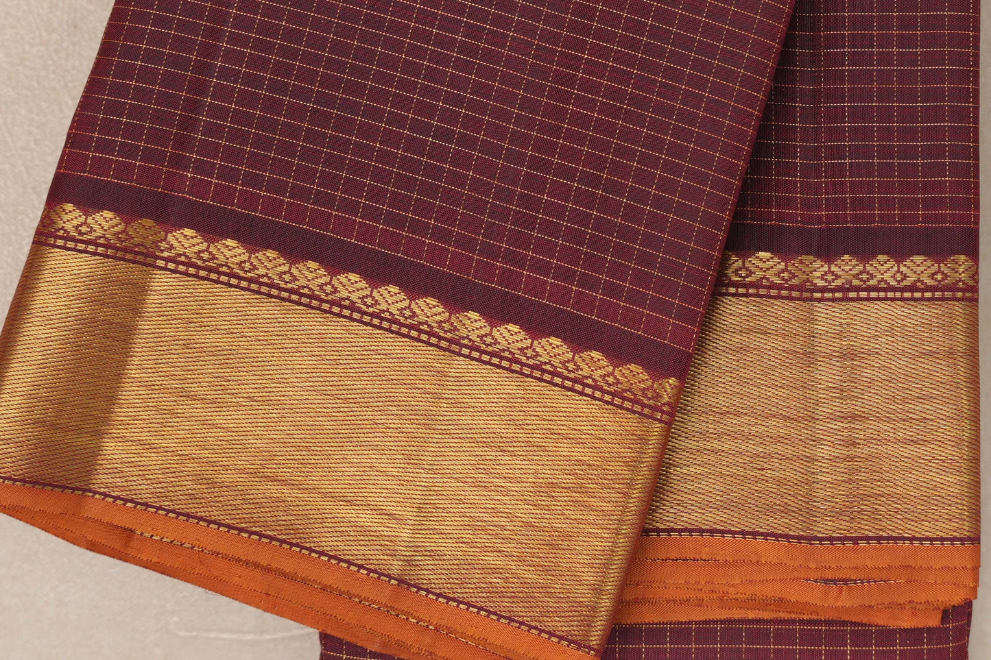 Deep Maroon Vintage Kanjivaram Silk Saree by Shreenivas Silks PSSR019397