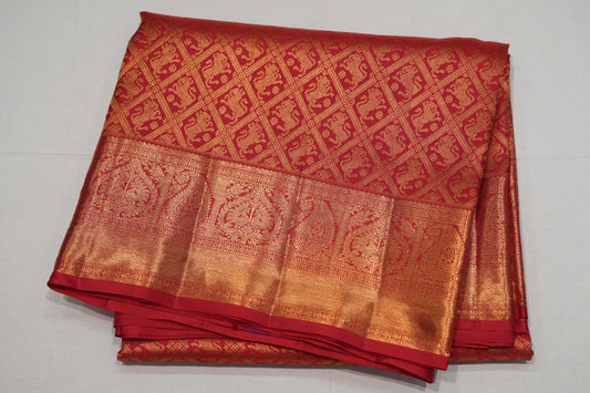 Raani pink bridal kanchipuram silk saree