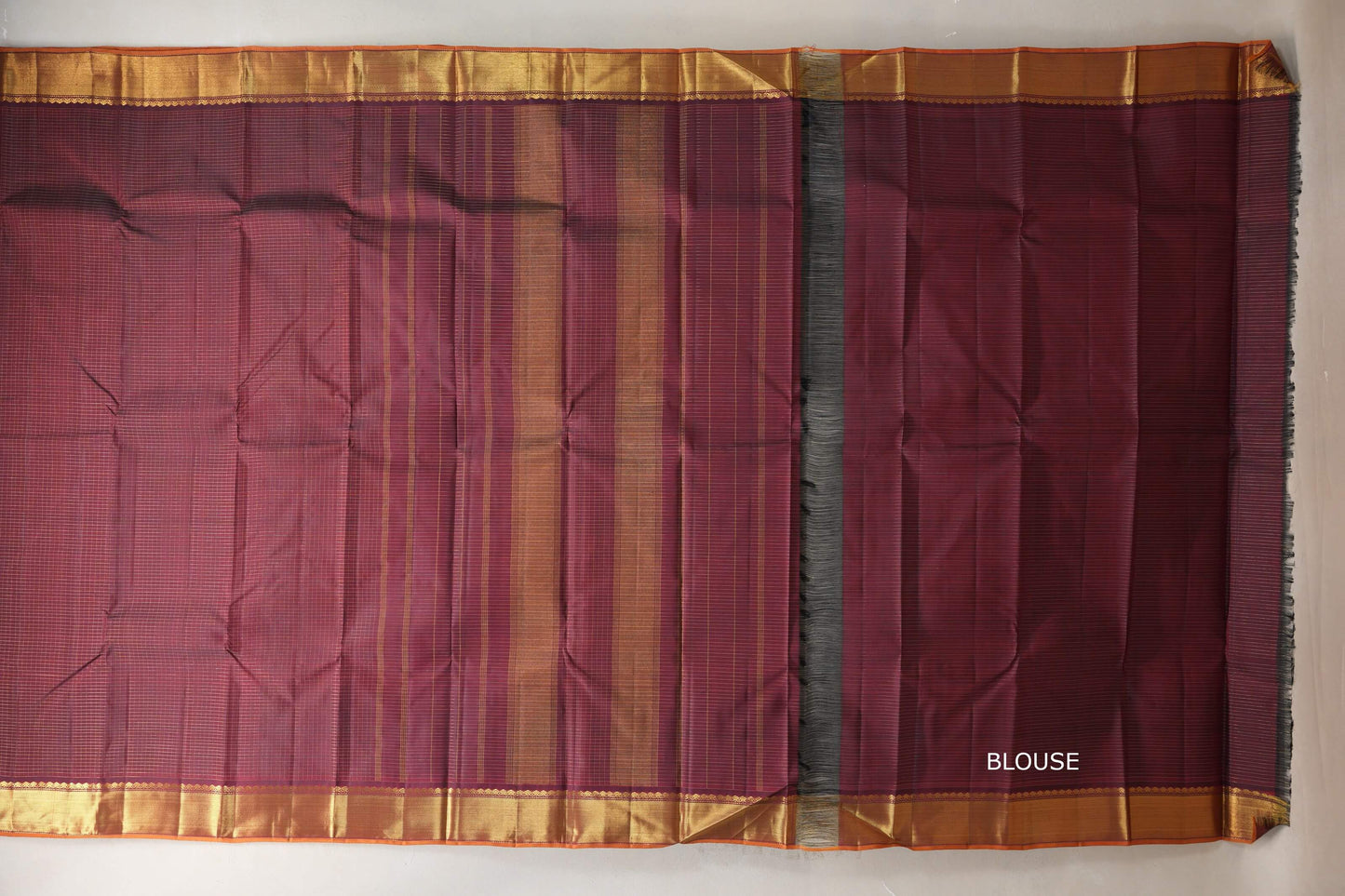 Deep Maroon Vintage Kanjivaram Silk Saree by Shreenivas Silks PSSR019397
