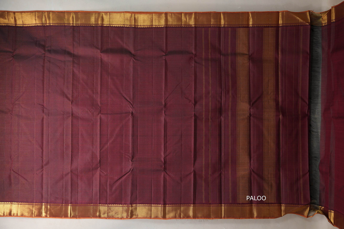 Deep Maroon Vintage Kanjivaram Silk Saree by Shreenivas Silks PSSR019397