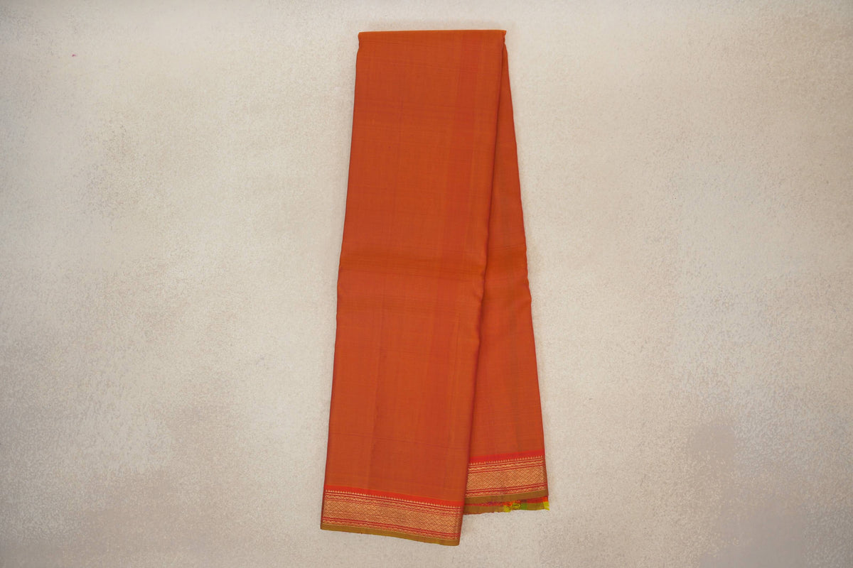 Dual Tone of Pink and Orange Vintage Kanjivaram Silk Saree online