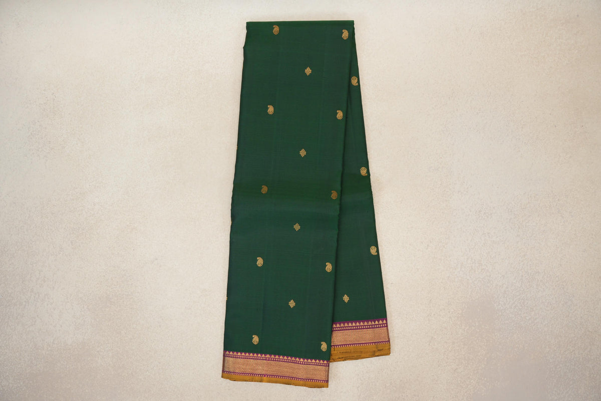 Deep Bottle Green Vintage Kanjivaram Silk Saree online
