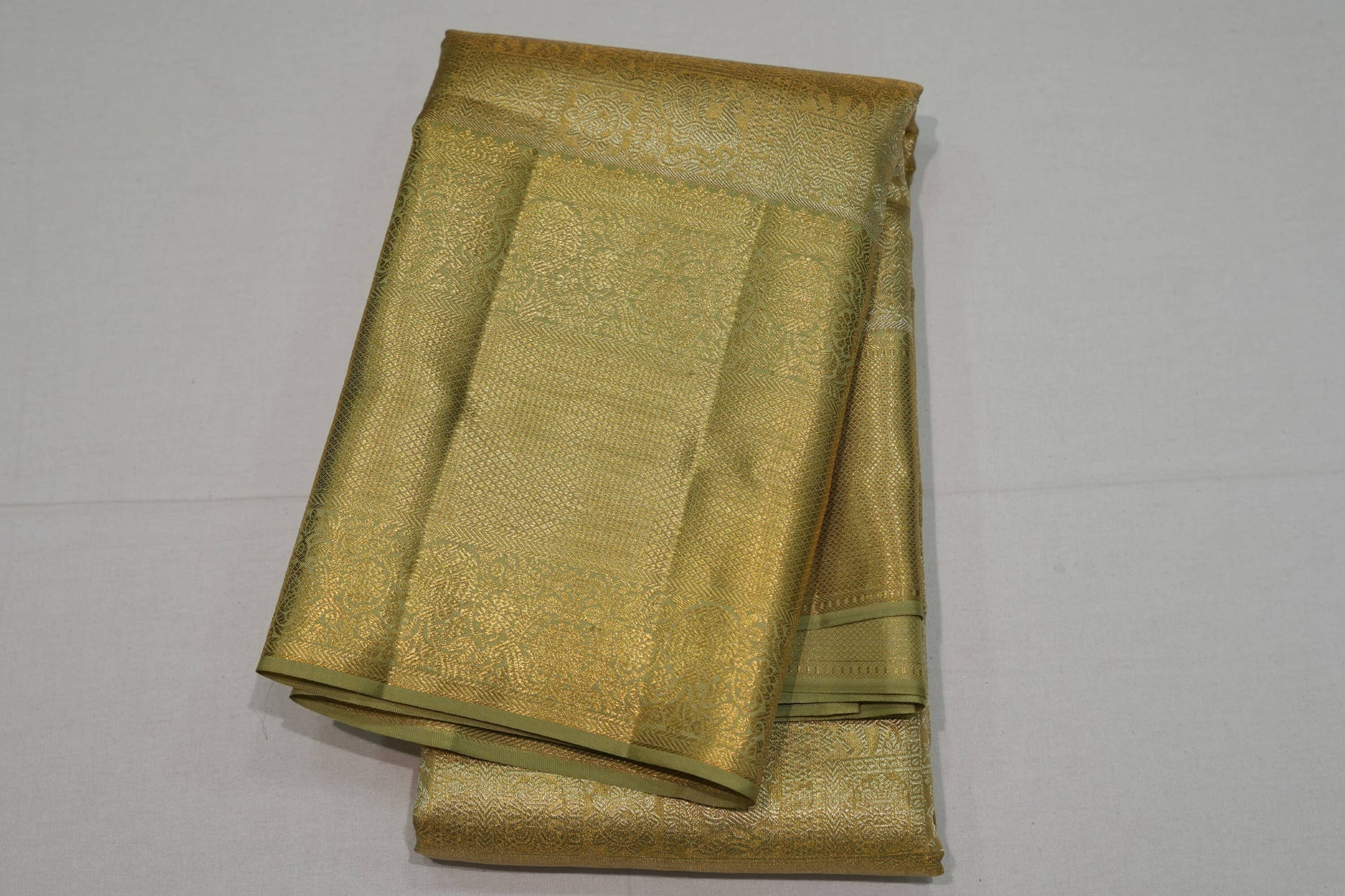 Elaichi green bridal kanchipuram silk saree