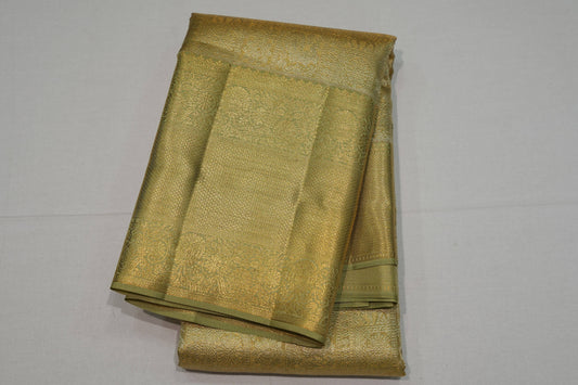 Elaichi green bridal kanchipuram silk saree