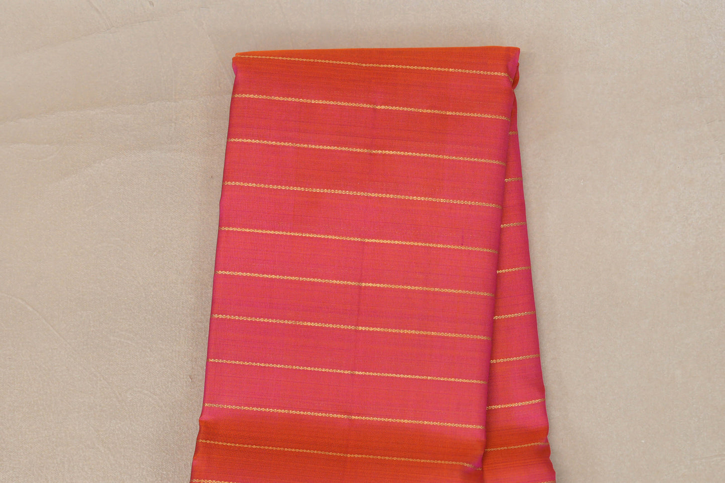 Dual Tone of Orange and Pink with Beldhari Vintage Kanjivaram Silk Saree body