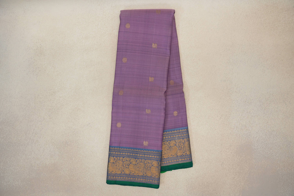Lavender Vintage Kanjivaram Silk Saree   online