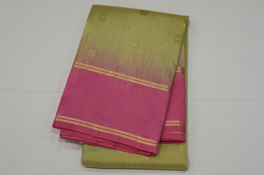 Elaichi green light weight kanchipuram silk saree