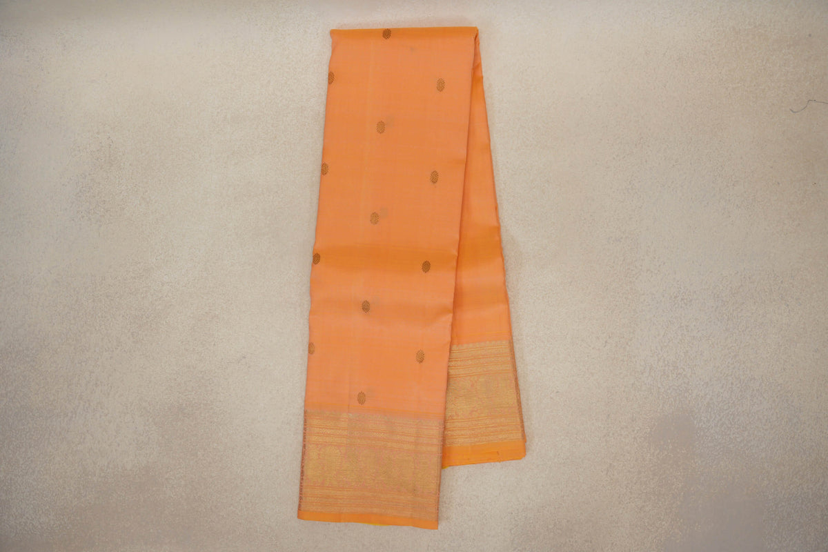  Peach Orange Vintage Kanjivaram Silk Saree online