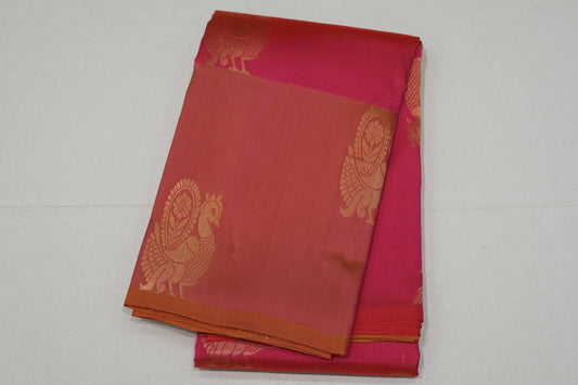 Pink light weight kanchipuram silk saree