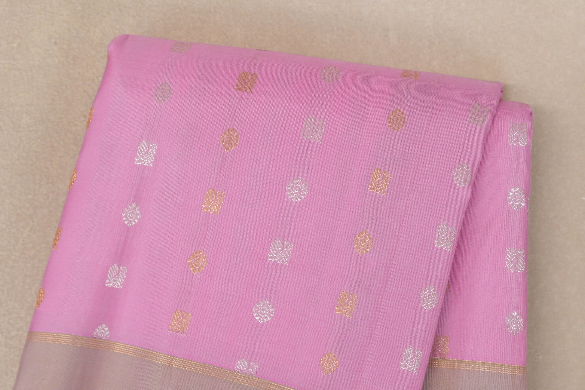 Pastel Pink Vintage Kanjivaram Silk Saree body