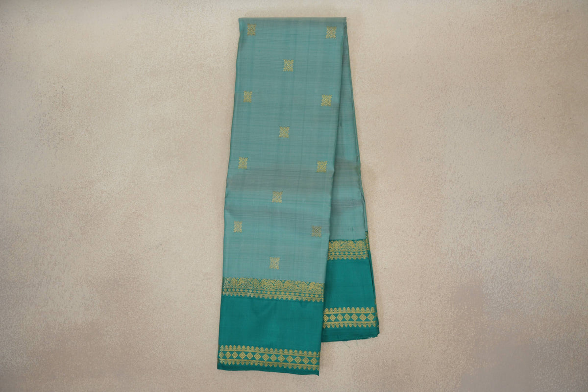 Pastel Aqua Green Vintage Kanjivaram Silk Saree online