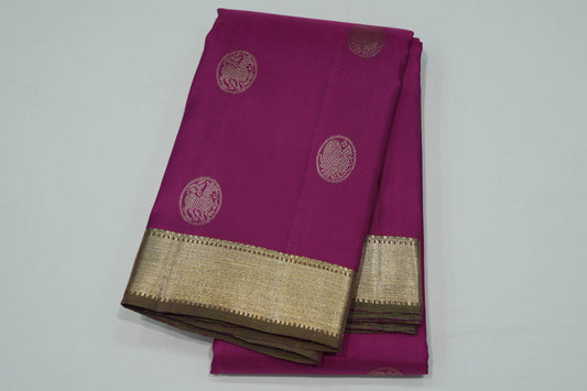 Magenta vintage kanchipuram silk saree