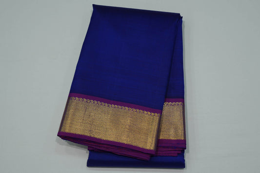 Navy blue vintage kanchipuram silk saree