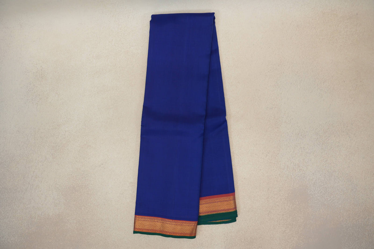 Deep Blue Vintage Kanjivaram Silk Saree online
