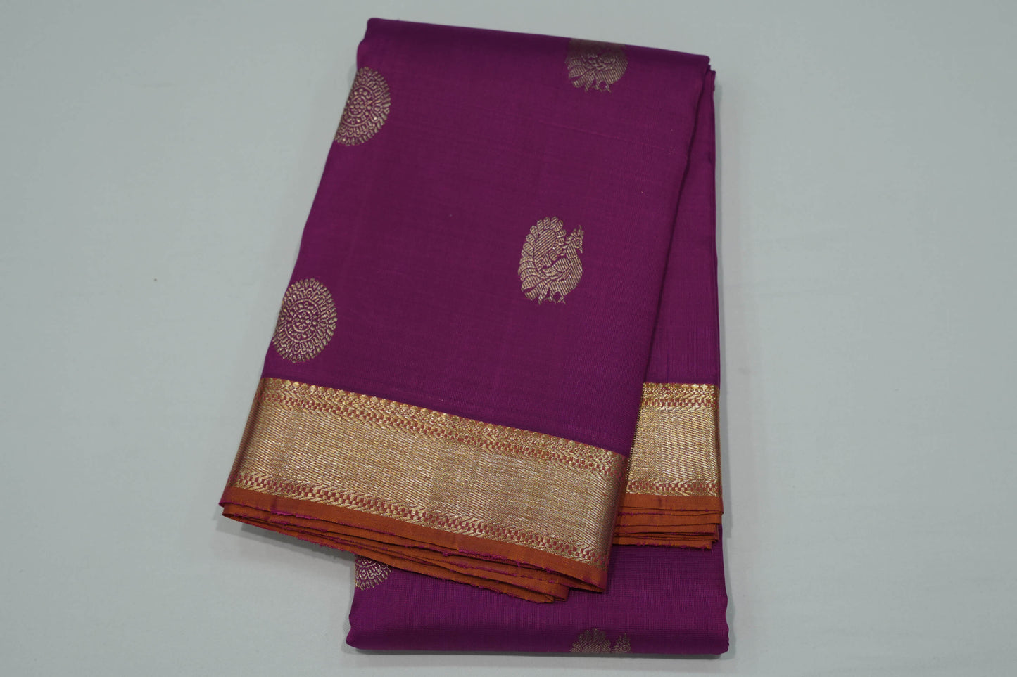 Magenta vintage kanchipuram silk saree