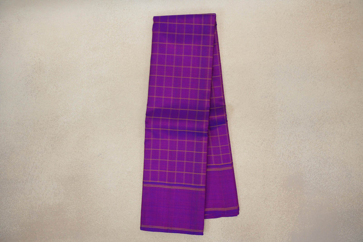 Dual Tone of Violet and Magenta Vintage Kanjivaram Silk Saree online