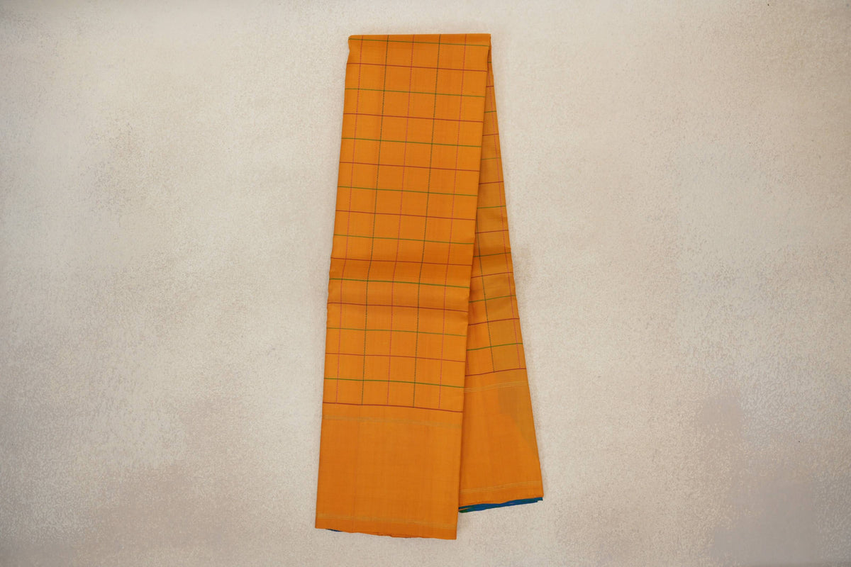 Mango Orange Vintage Kanjivaram Silk Saree online