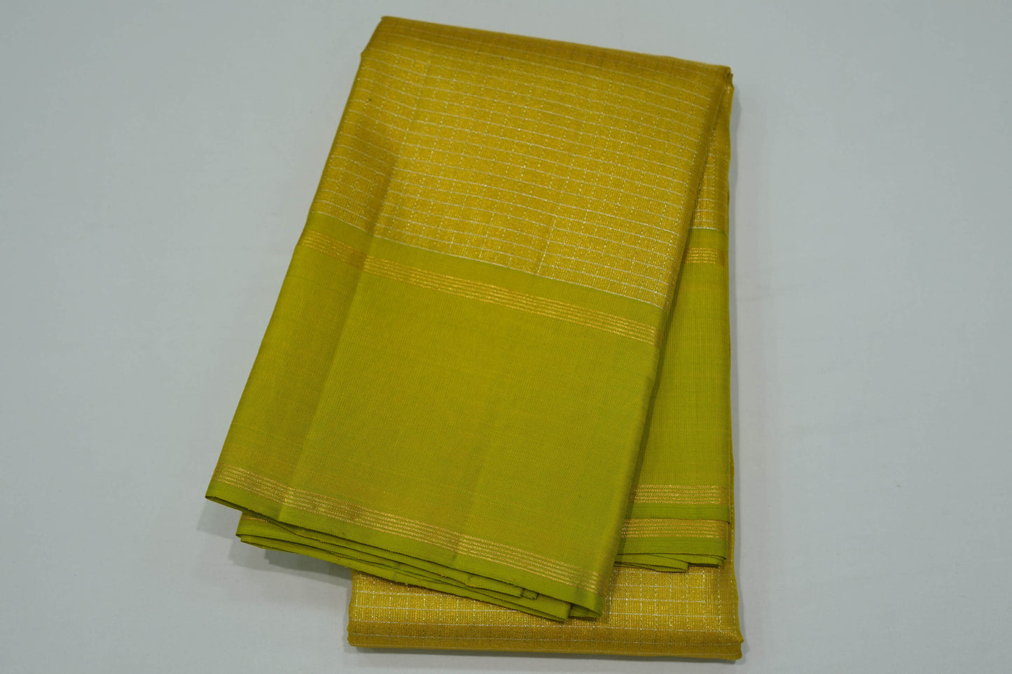 Lemon green vintage kanchipuram silk saree