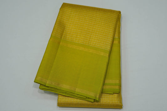 Lemon green vintage kanchipuram silk saree