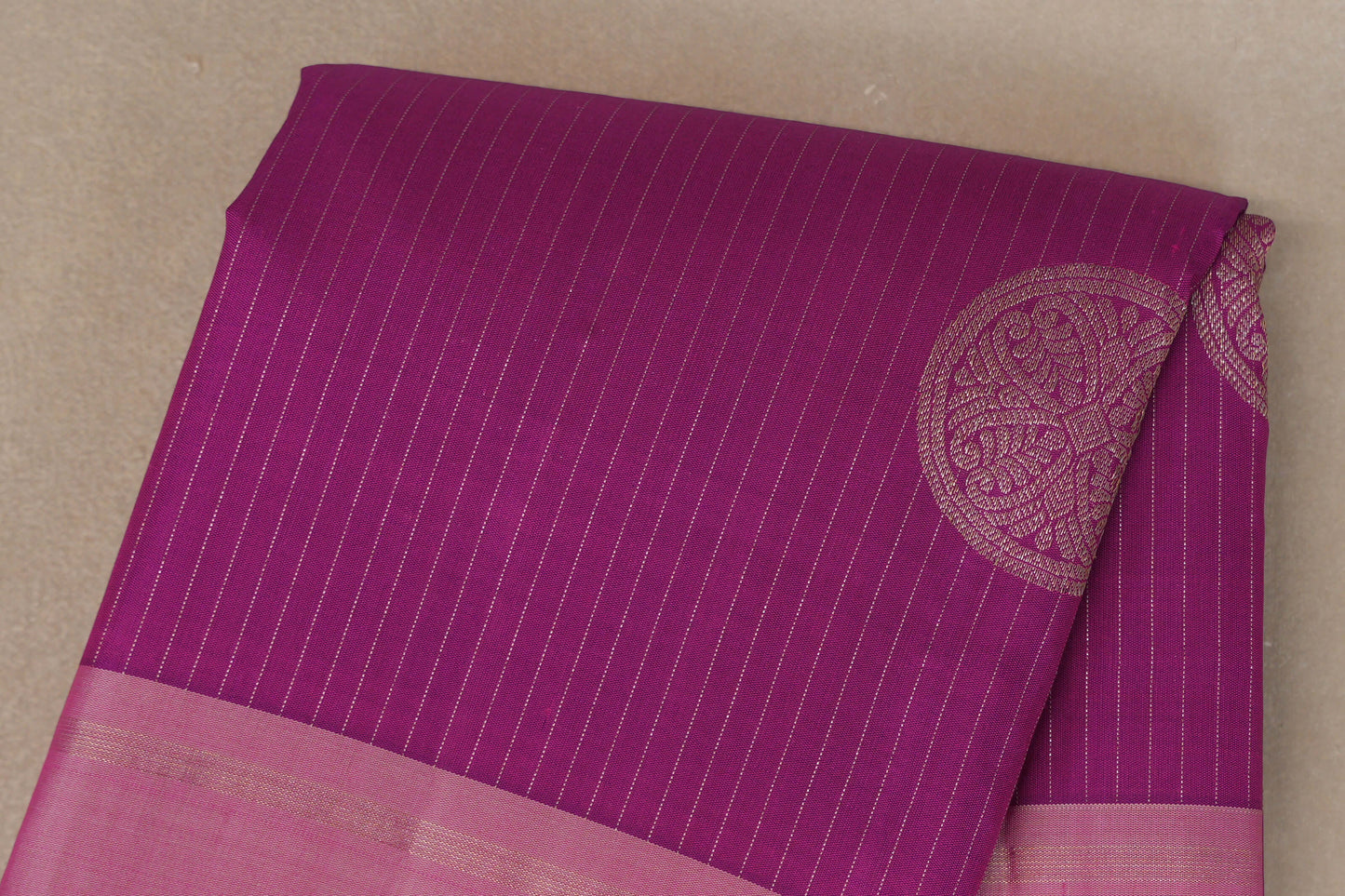 Bright Magenta Vintage Kanjivaram Silk Saree by Shreenivas Silks PSSR019421