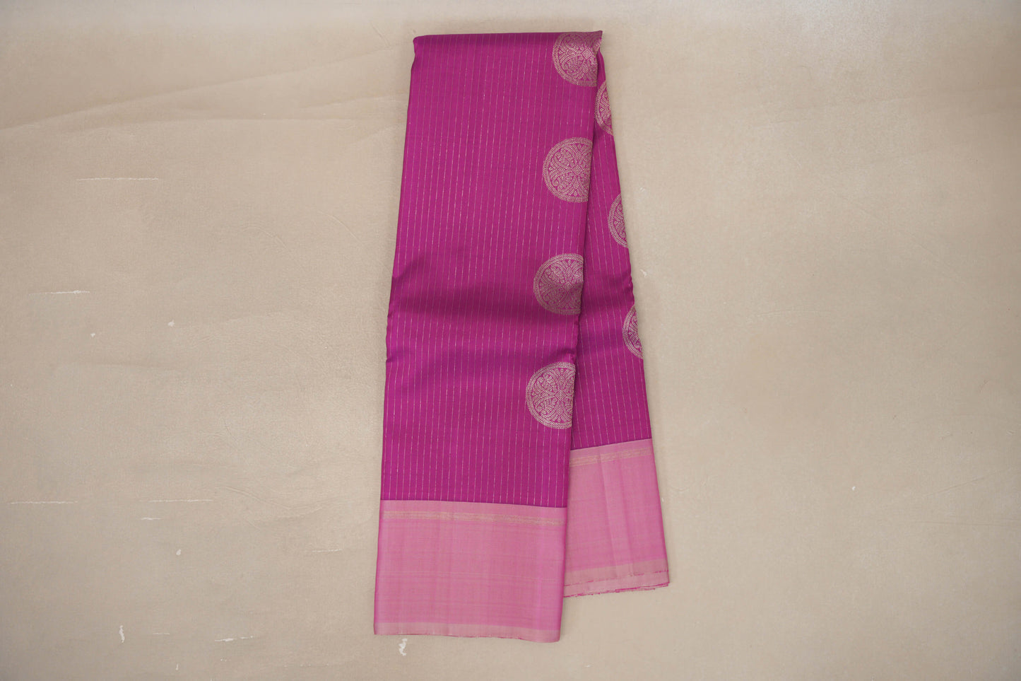 Bright Magenta Vintage Kanjivaram Silk Saree by Shreenivas Silks PSSR019421