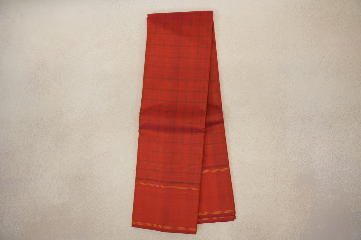 Reddish Orange Vintage Kanjivaram Silk Saree online