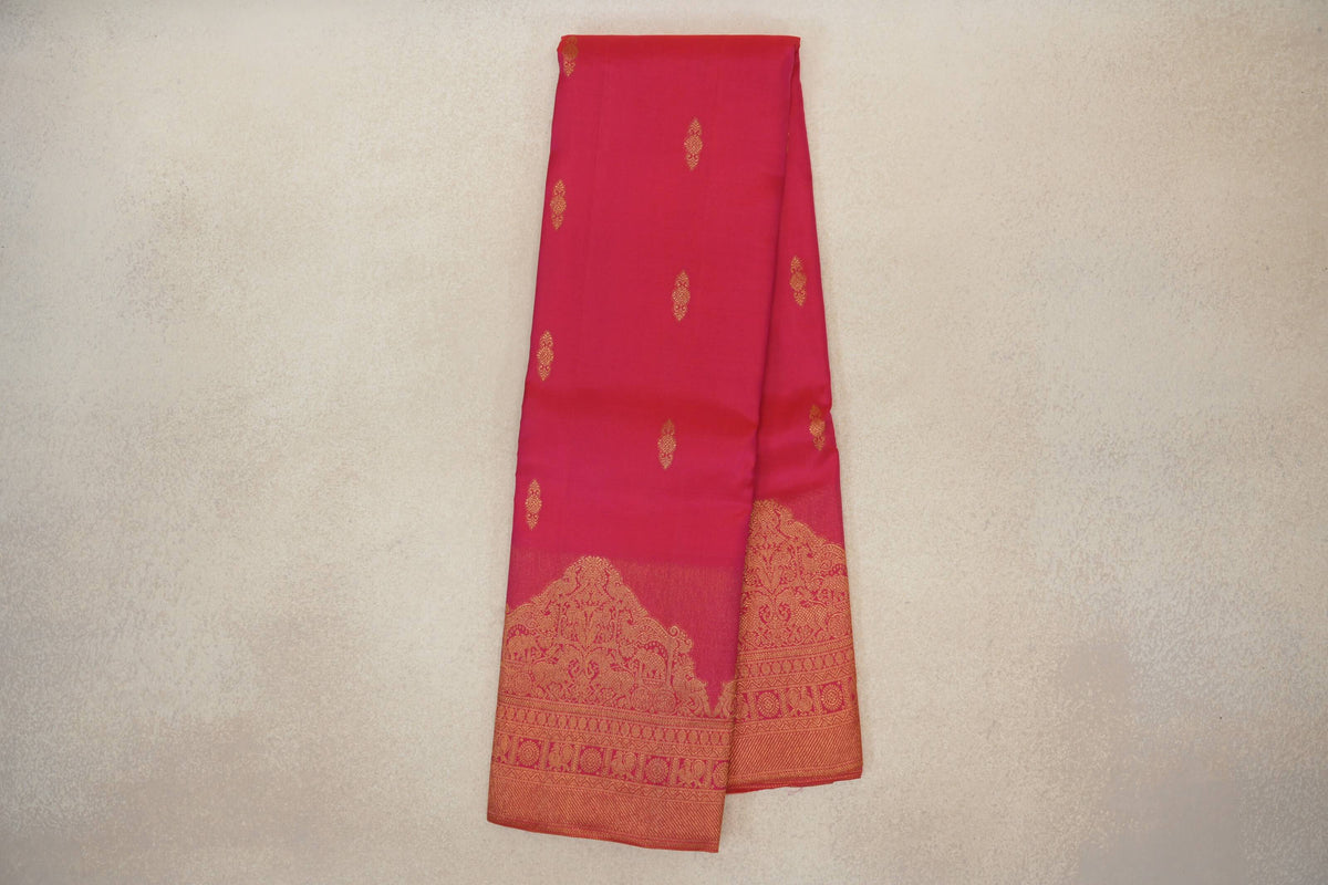 Bright Pink Vintage Kanjivaram Silk Saree online